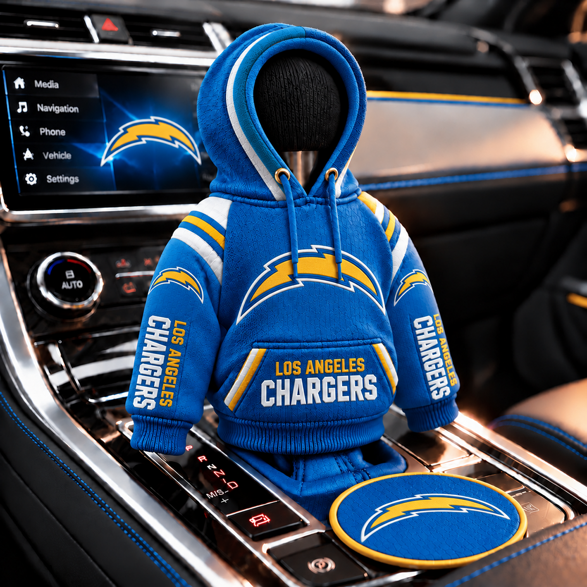 LAC x NFL Personalized Name Shift Knob Hoodie