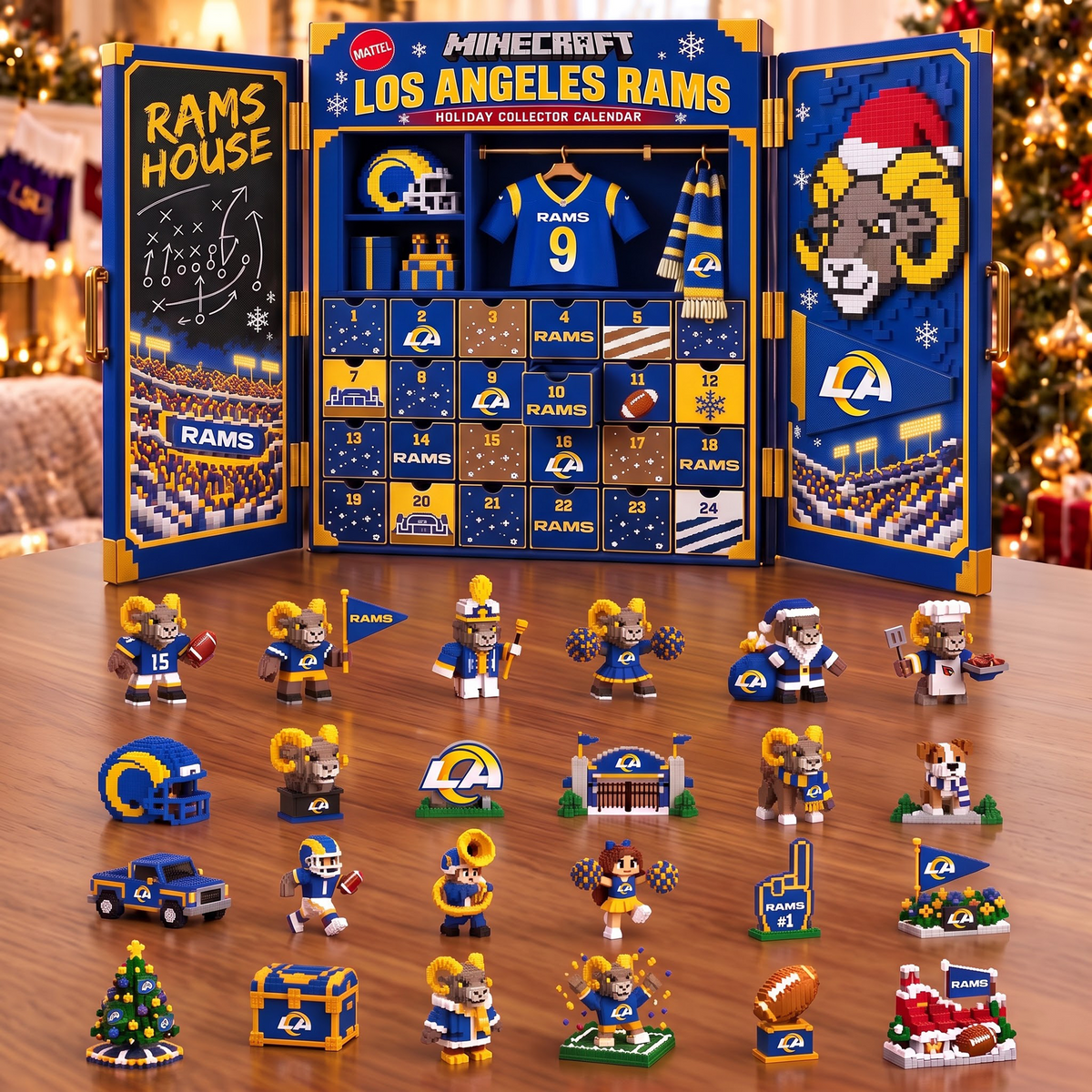 LAR x 1-of-1 Custom NFL Team Christmas Advent Calendar Blind Box Set
