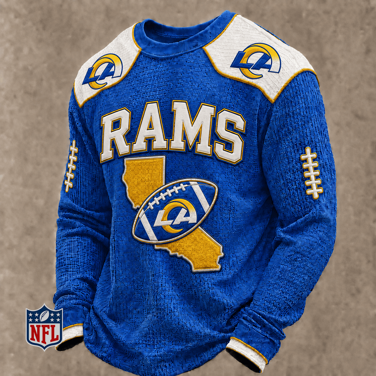 LAR x NFL Baseball Team Embroidered Crewneck Sweatshirt