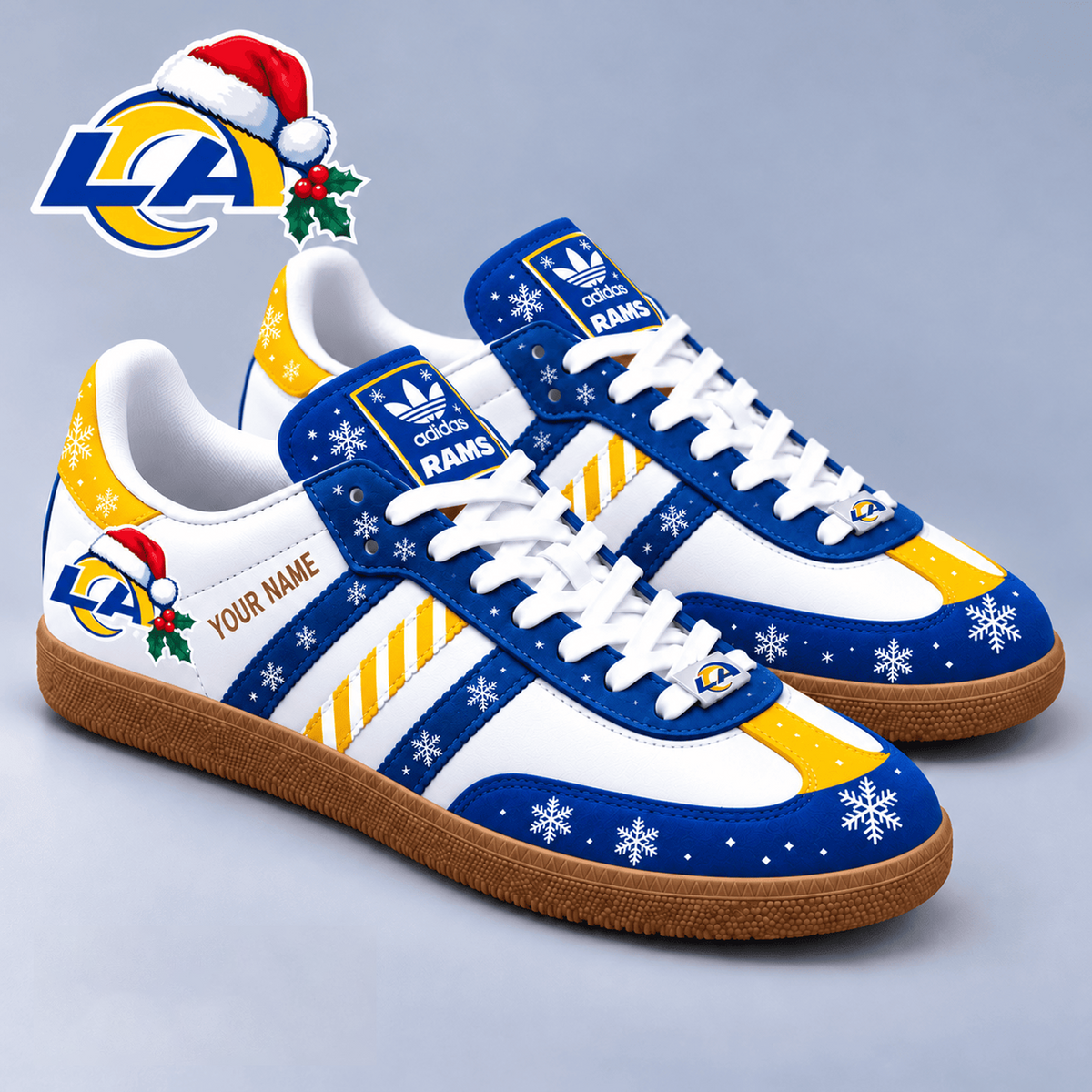 LAR x NFL Christmas Personalized Name Samba Shoes