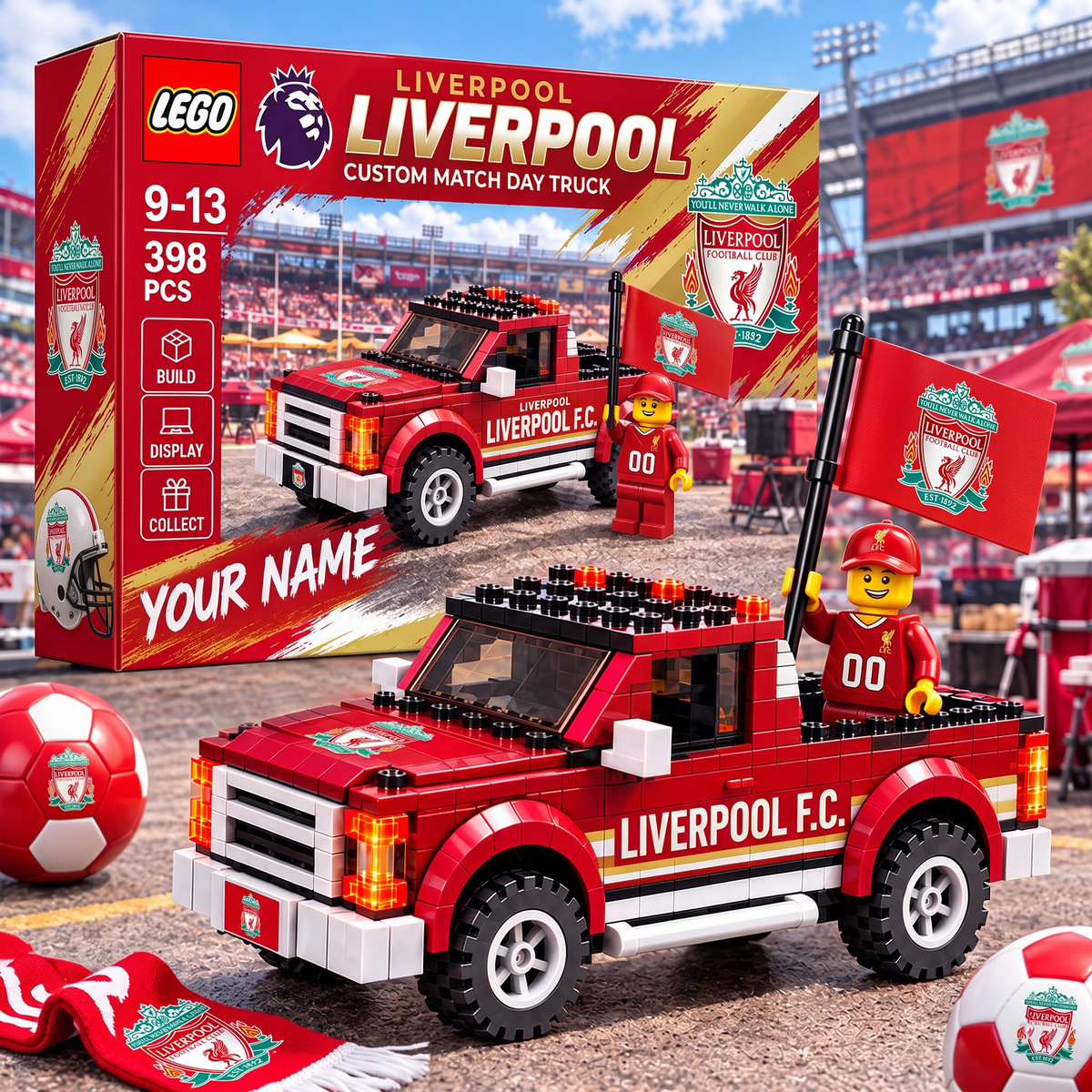 LIV X EPL 1-OF-1 IN-HOUSE CRAFTED CUSTOM GAME DAY TRUCK BRICK SET