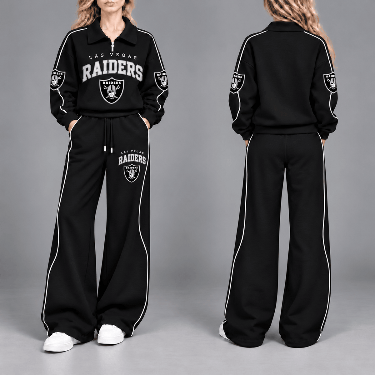 LV Premium NFL Team Pride Contrast Piping Quarter-Zip + Pants