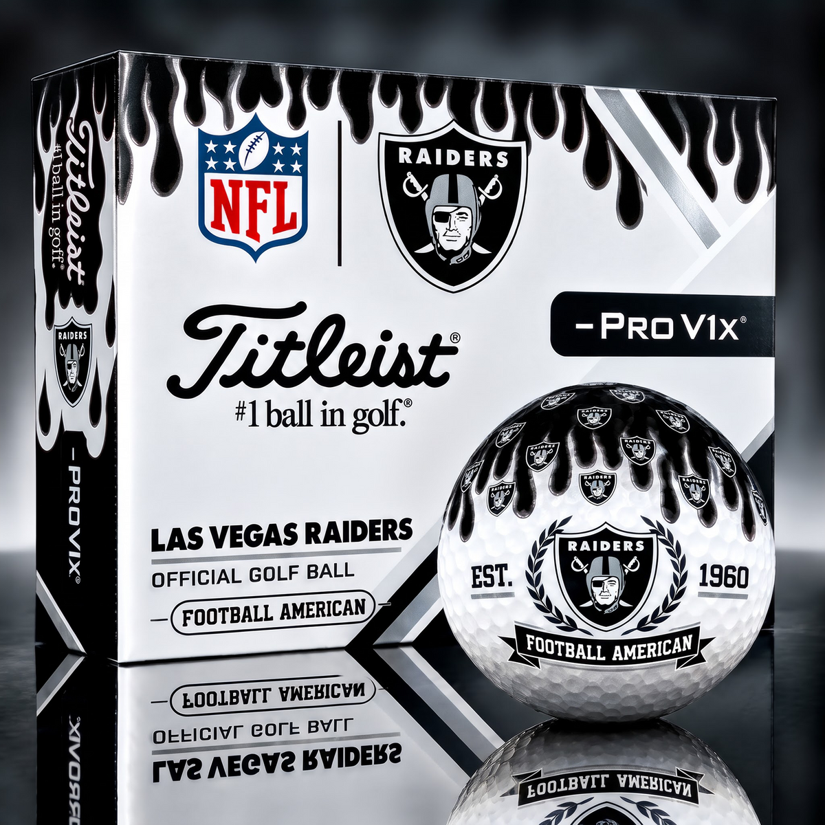 LV X 1-of-1 Custom NFL Drip Style Golf Balls Gift For Golfer