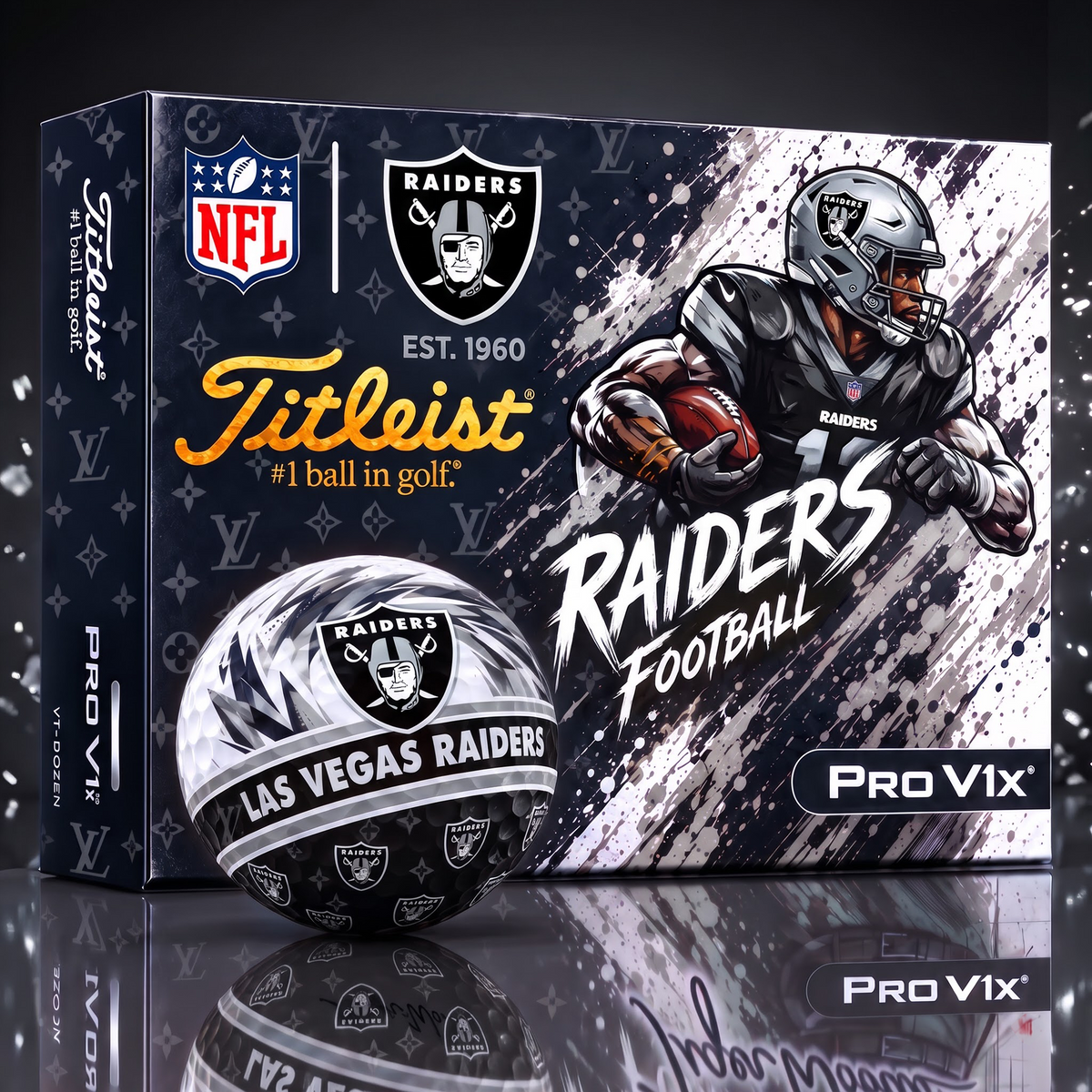 LV X Custom NFL x LV Dynamic Paint Splatter Golf Balls