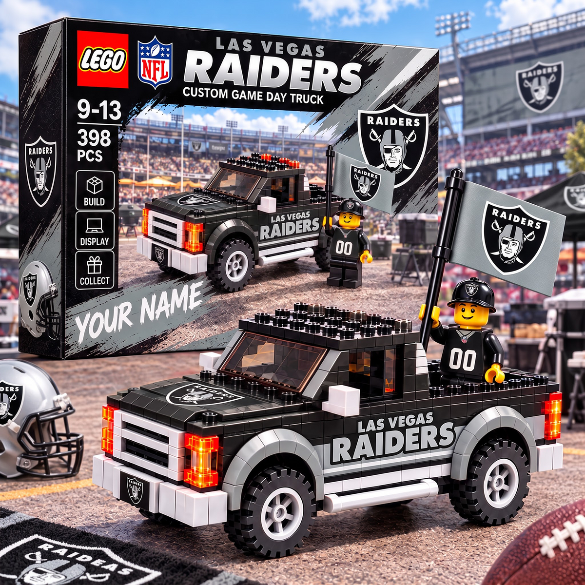 LV X NFL 1-OF-1 IN-HOUSE CRAFTED CUSTOM GAME DAY TRUCK BRICK SET