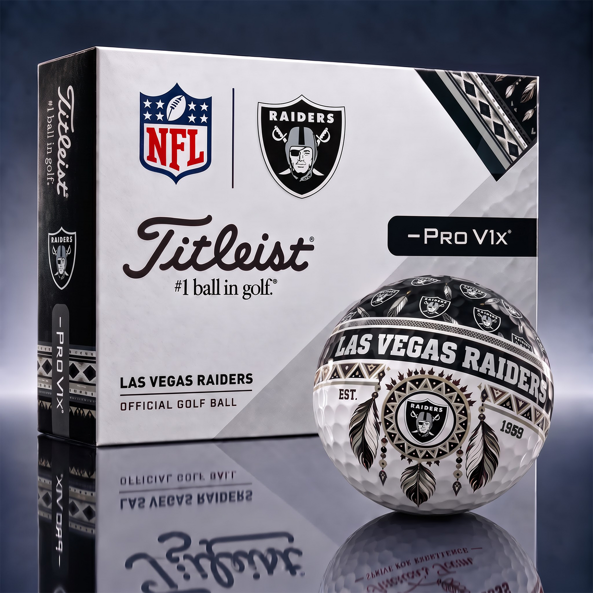 LVR x NFL 1-OF-1 IN-HOUSE CRAFTED TITLEIST PRO V1X NFL NATIVE HERITAGE GOLF BALLS