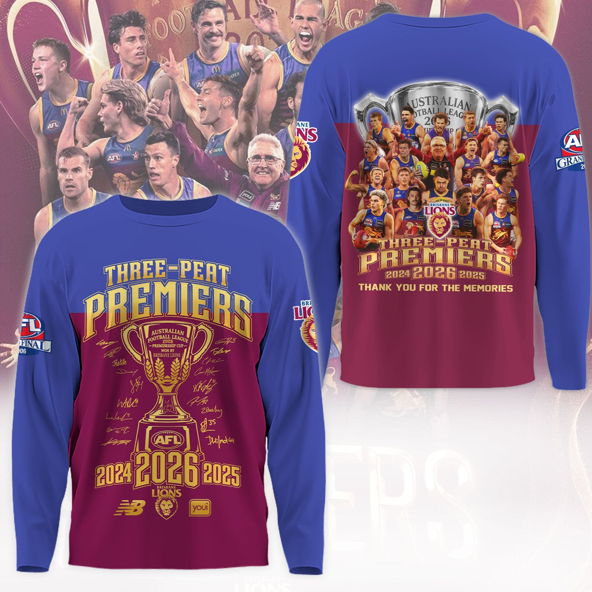 PREMIUM AFL X BL THANK FOR MEMORIES CHAMPIONSHIPÂ LONG SLEEVE V3 LIMITED EDITION NDT NHM 2026