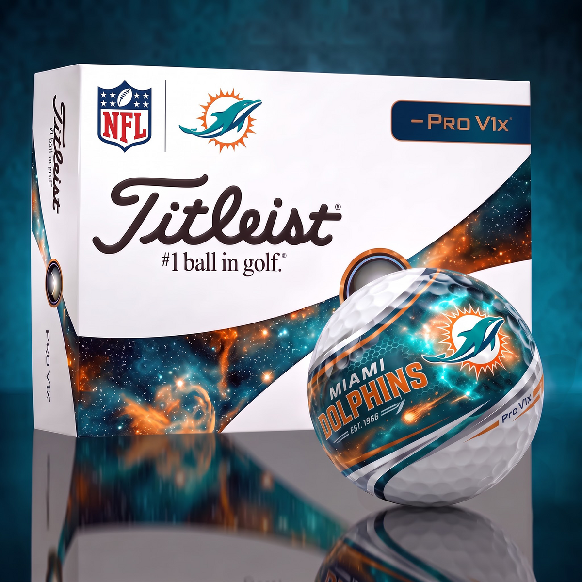 MD x Custom 1-of-1 NFL Team Galaxy Titleist Golf Balls Set