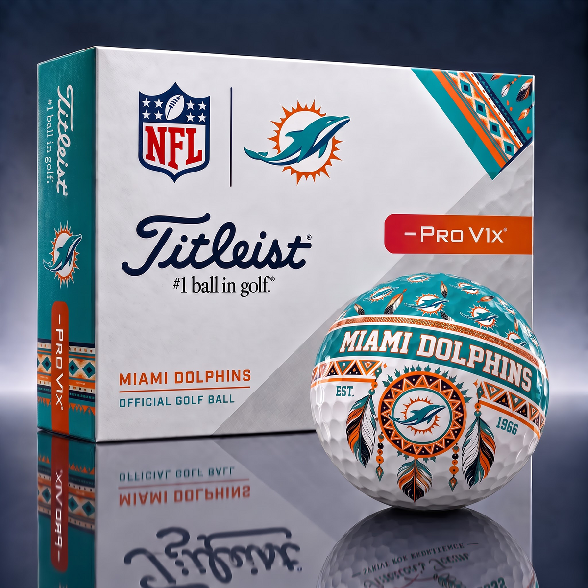 MD x NFL 1-OF-1 IN-HOUSE CRAFTED TITLEIST PRO V1X NFL NATIVE HERITAGE GOLF BALLS