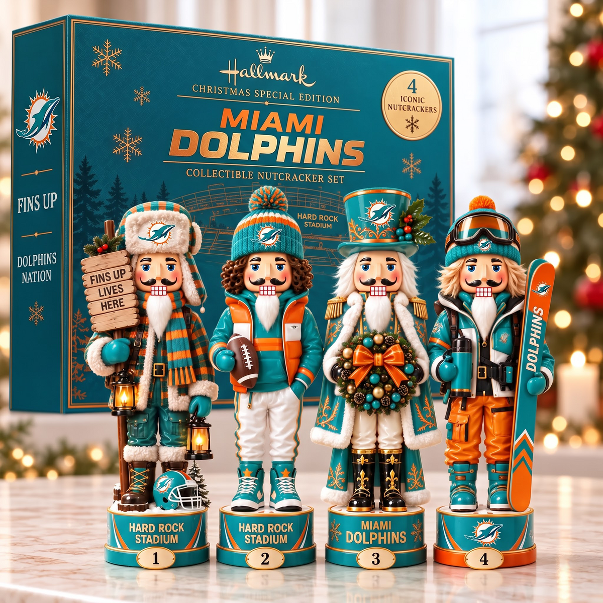 MIA X Premium NFL Christmas Nutcracker Collector Set