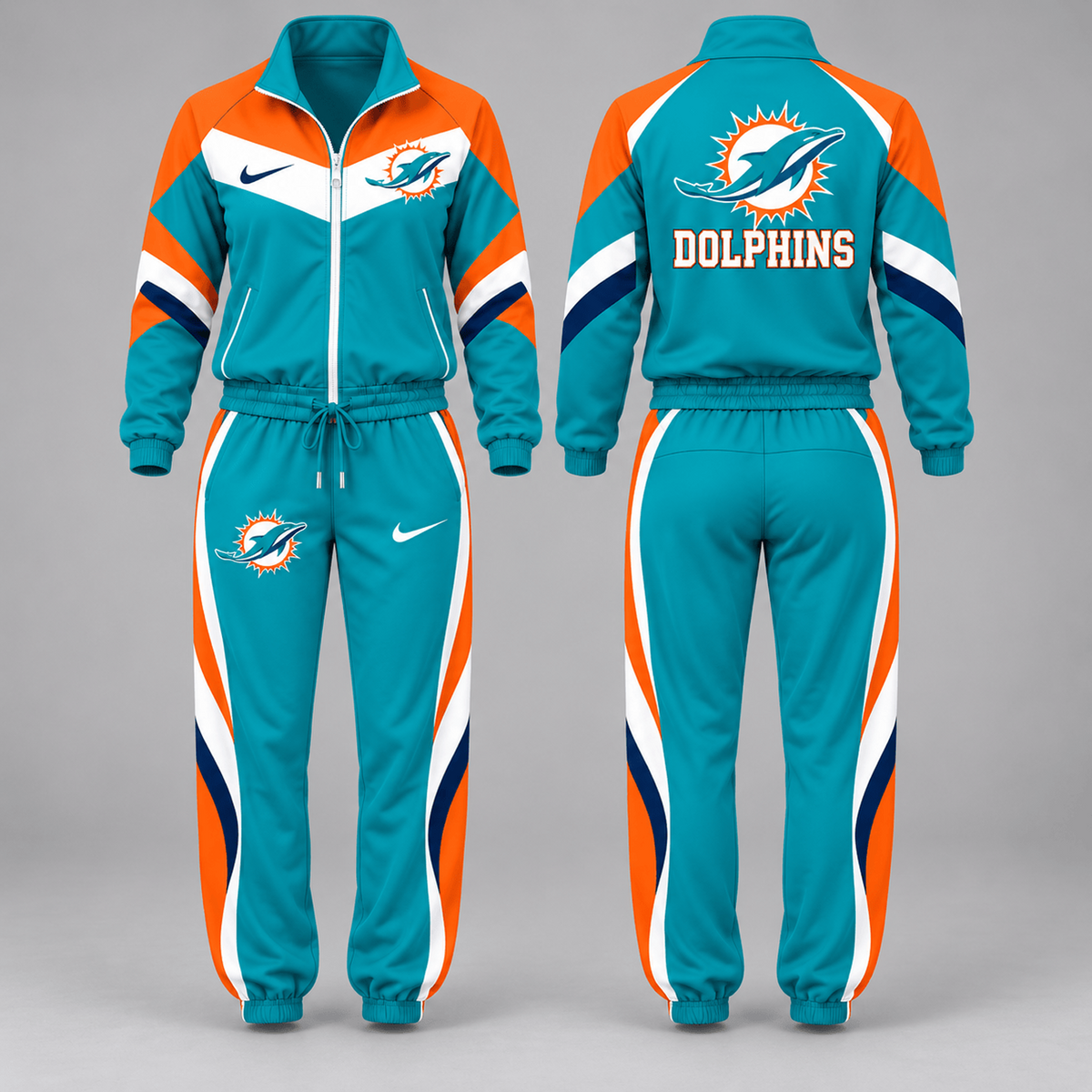 MIA x NFL Team Pride Waterproof Windbreaker Zip-Up Tracksuit Set