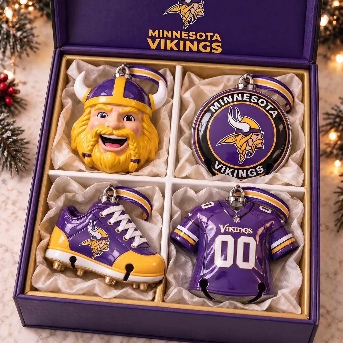 MIN X Premium NFL Christmas Bell Ornament