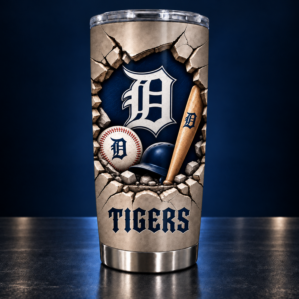 MLB x DET Baseball Tumbler