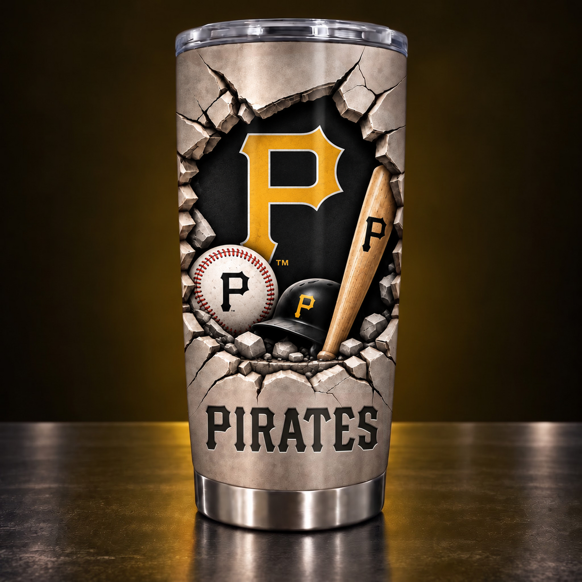 MLB x PIT Baseball Tumbler