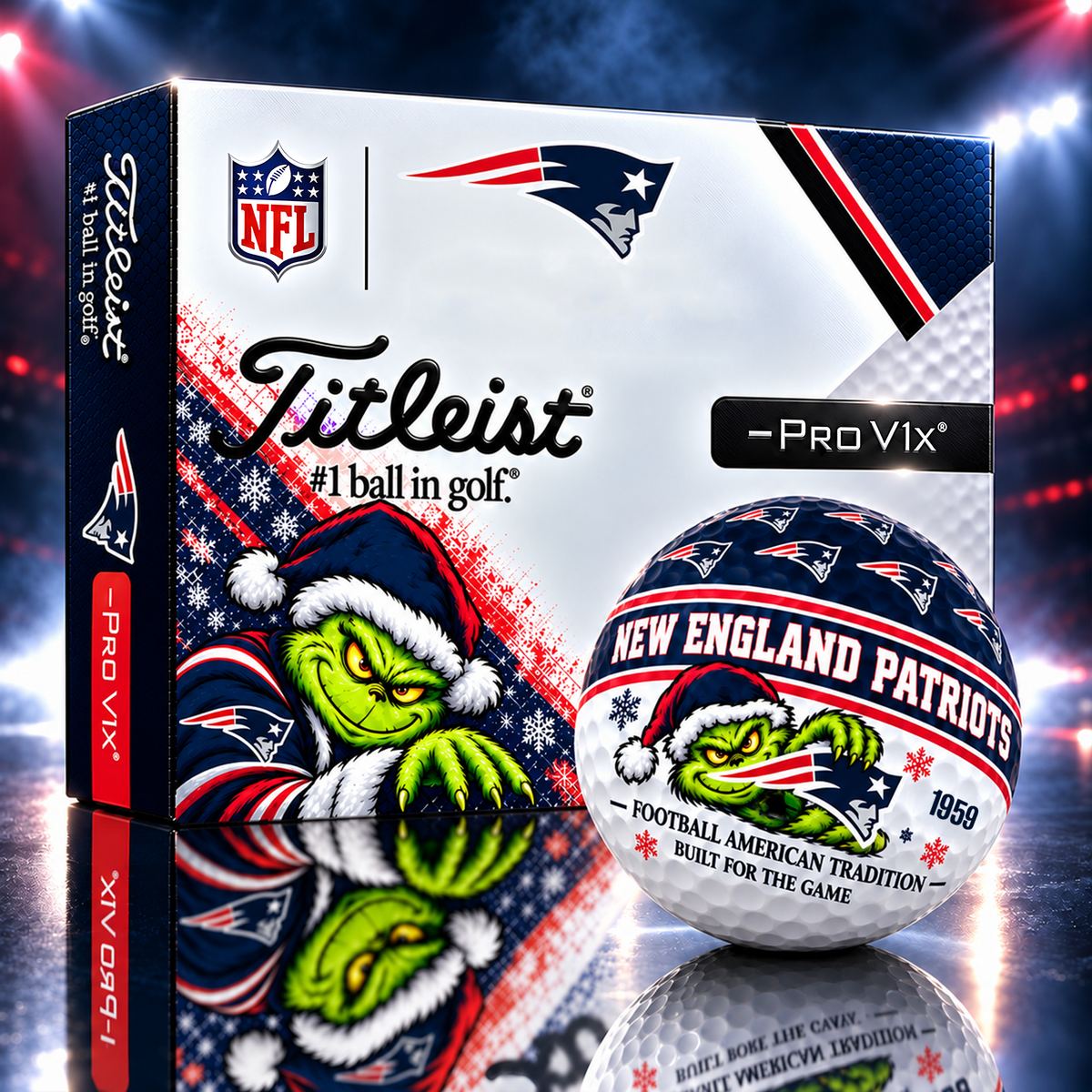 NEP x NFL 1-OF-1 IN-HOUSE CRAFTED TITLEIST PRO V1X GOLF BALLS