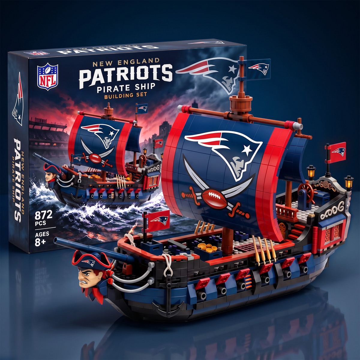 NEP x NFL 50th Anniversary Pirate Ship Building Set