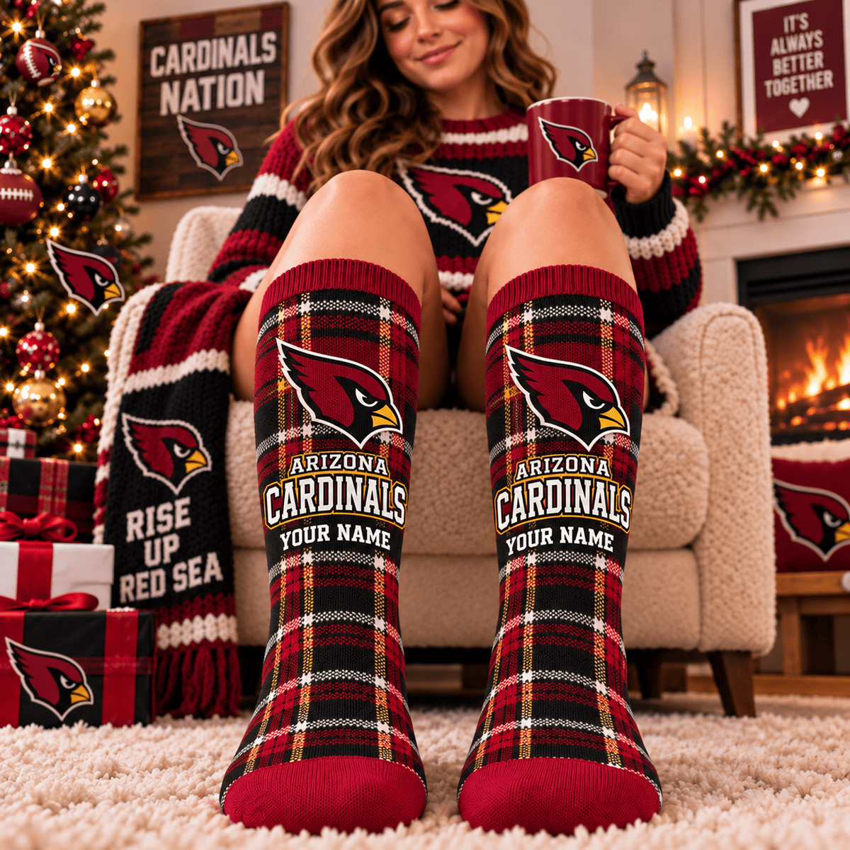 NFL x ARI Personalized Name New Socks