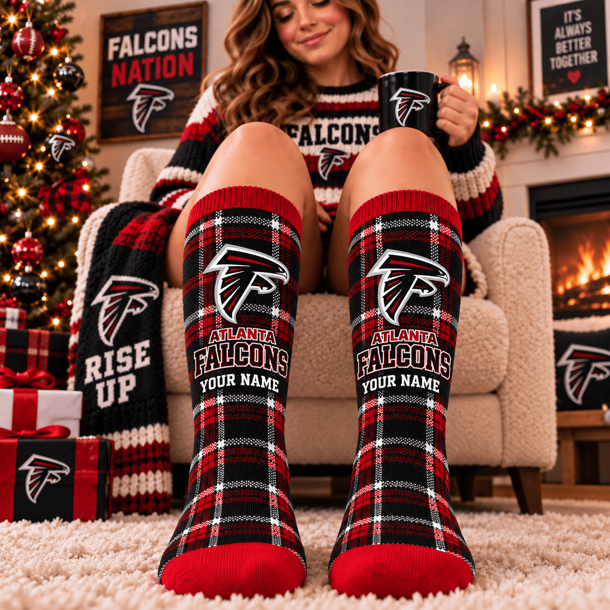 NFL x ATL Personalized Name New Socks