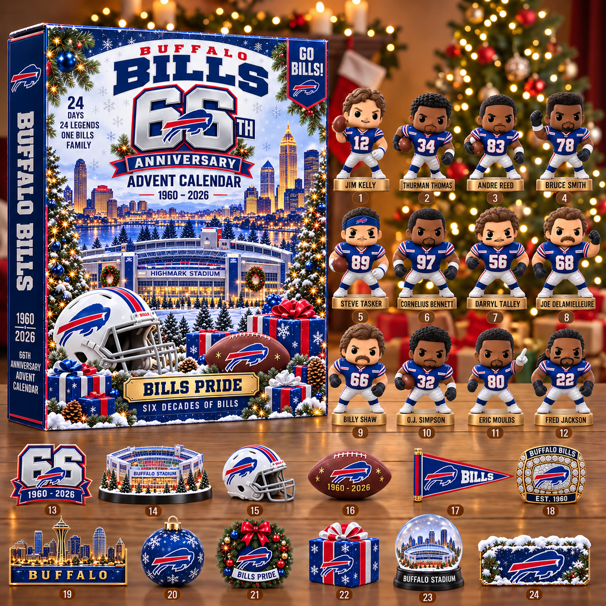 NFL x BUF 24 Days 2026 Anniversary Advent Calendar Blind Box