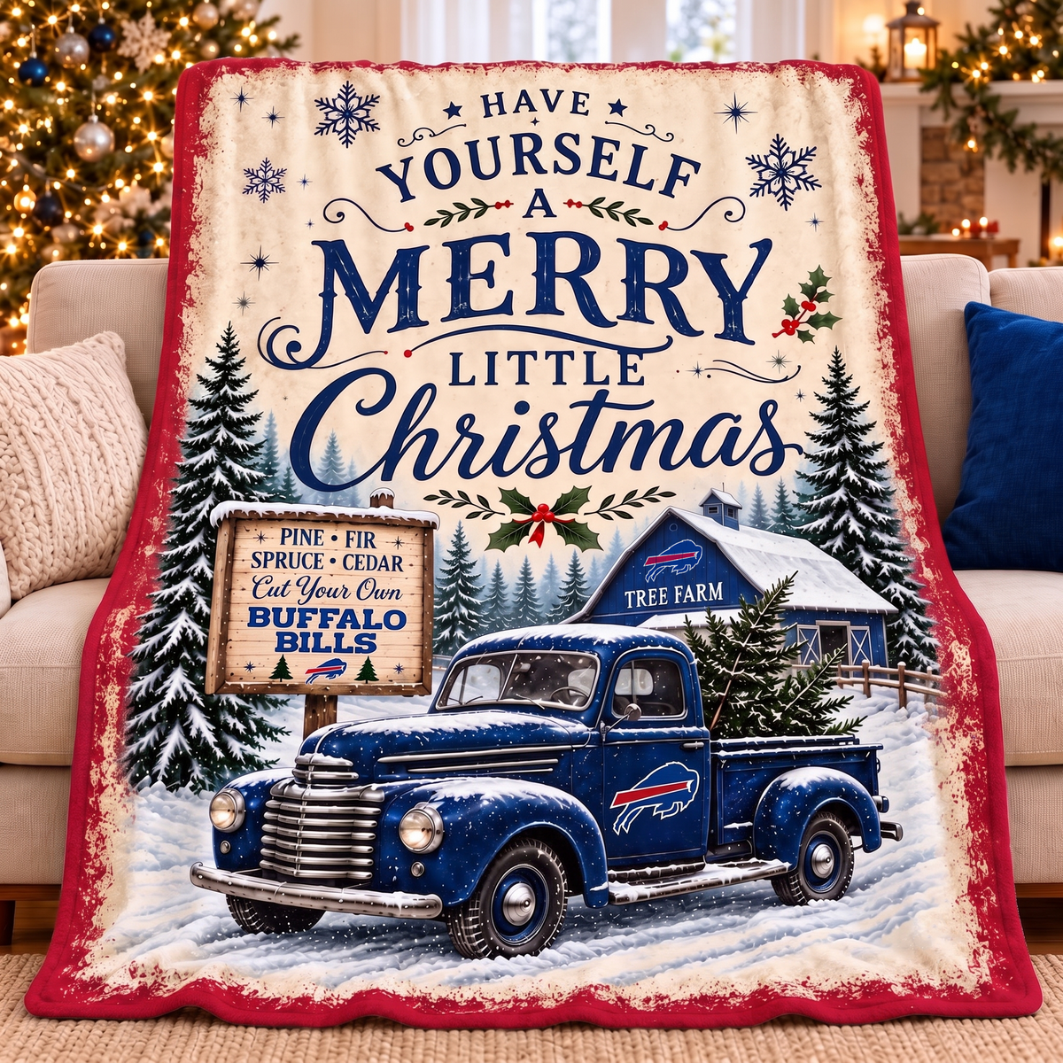 NFL x BUF Tree Farm Premium Blanket