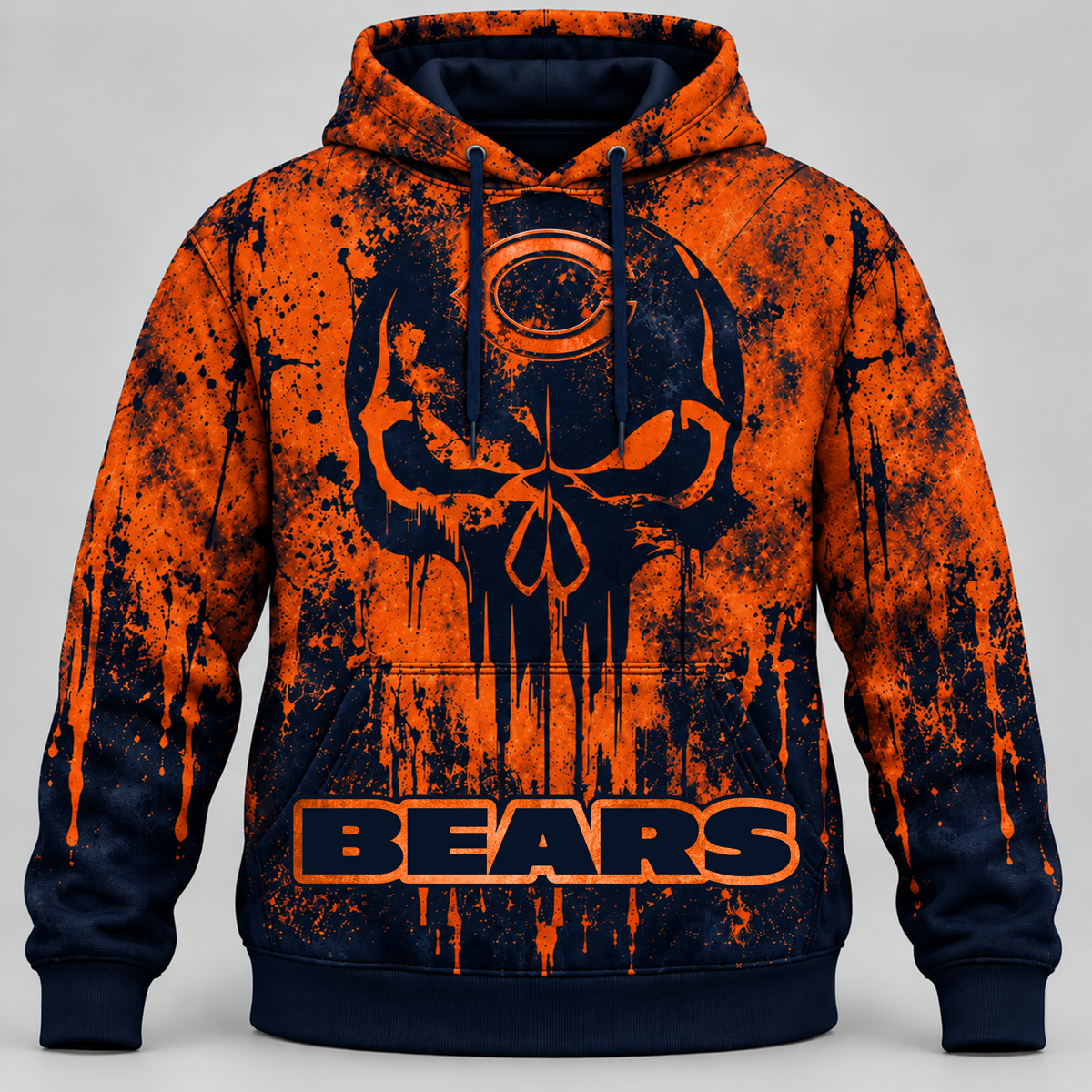 NFL x CHI Skull Team Color Premium Hoodie