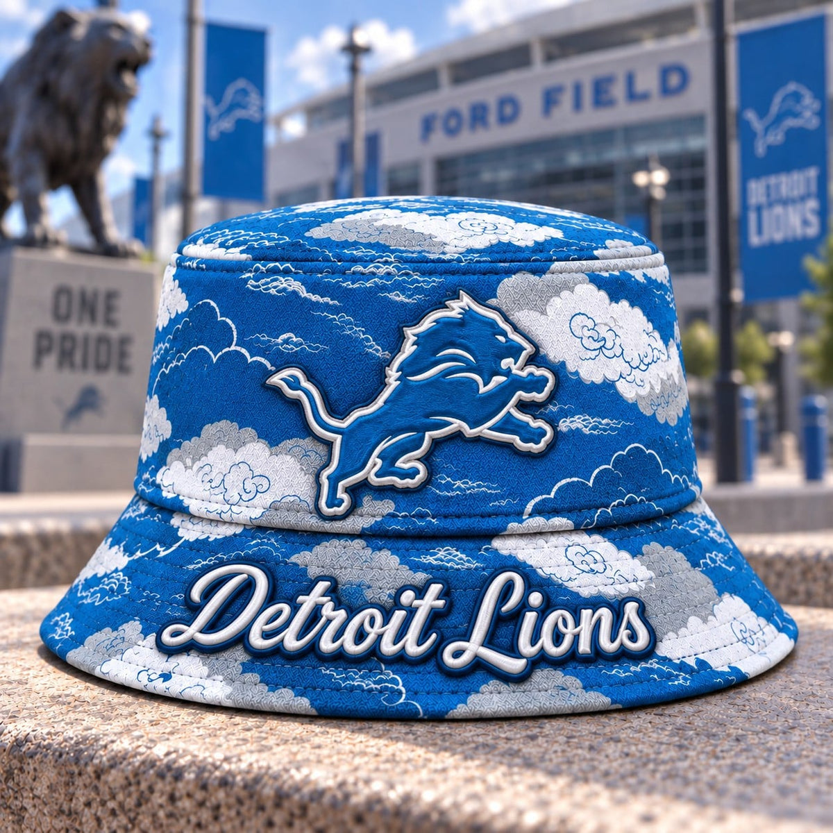 NFL x DET Cloud Bucket Hat For Fan