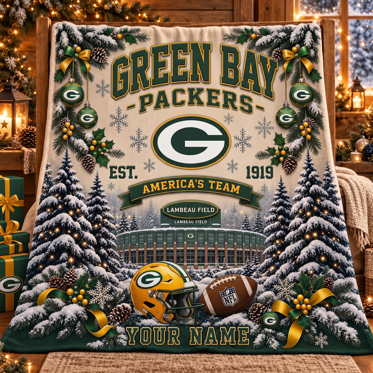 NFL x GB America Personalized Name Blanket