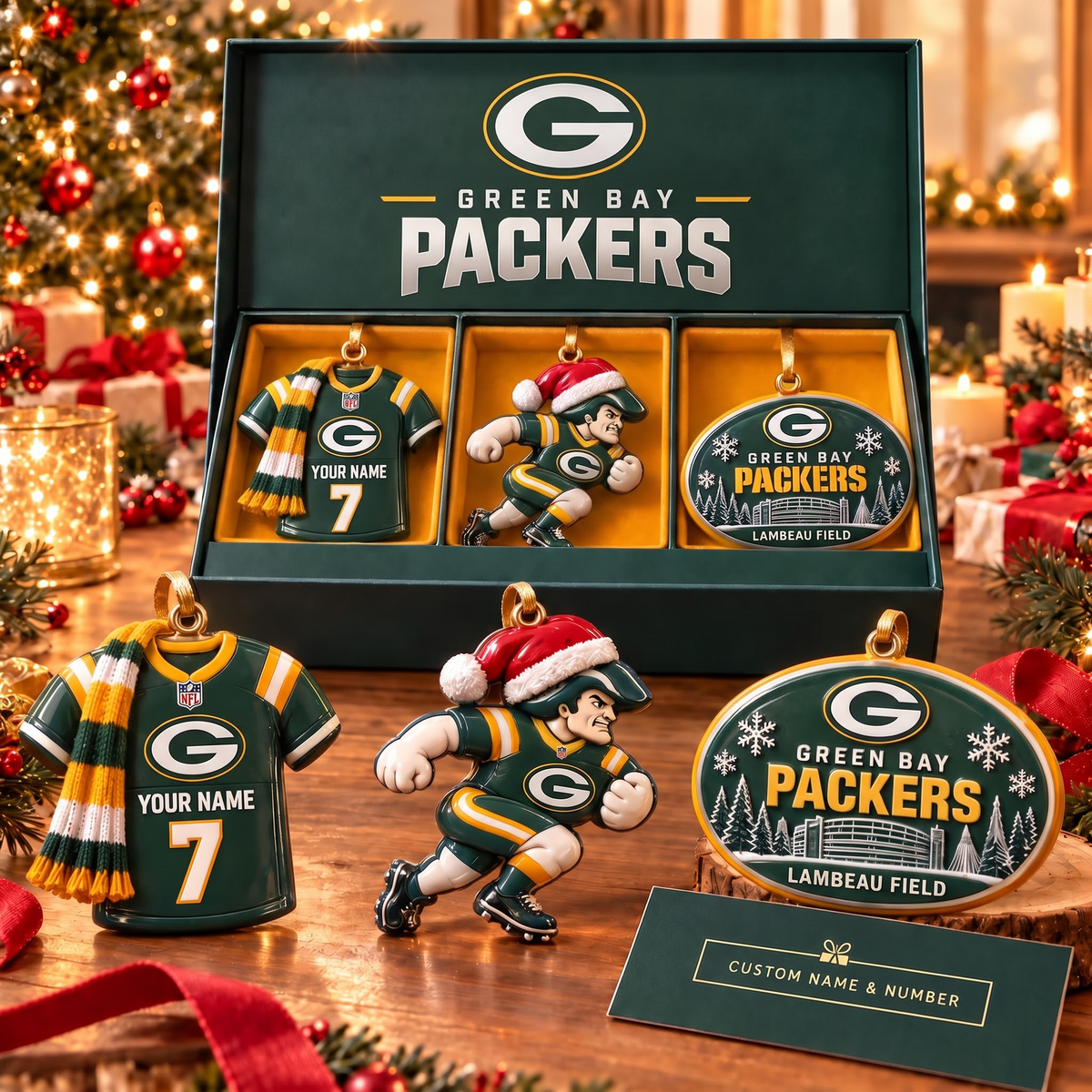 NFL x GB Christmas Ornament Set