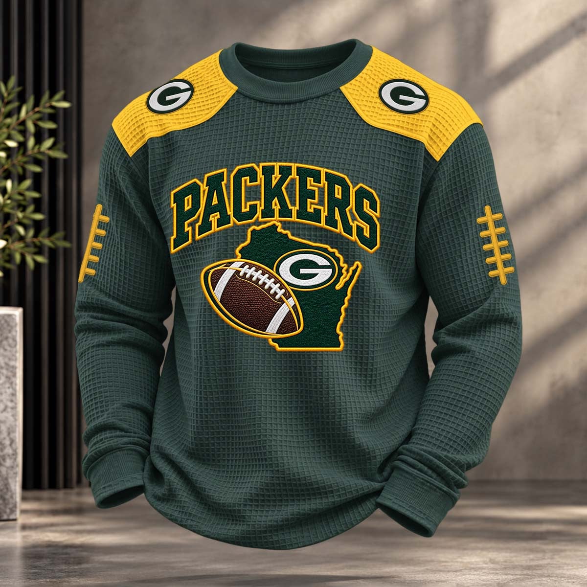 NFL x GB Team Color Waffle Sweatshirt