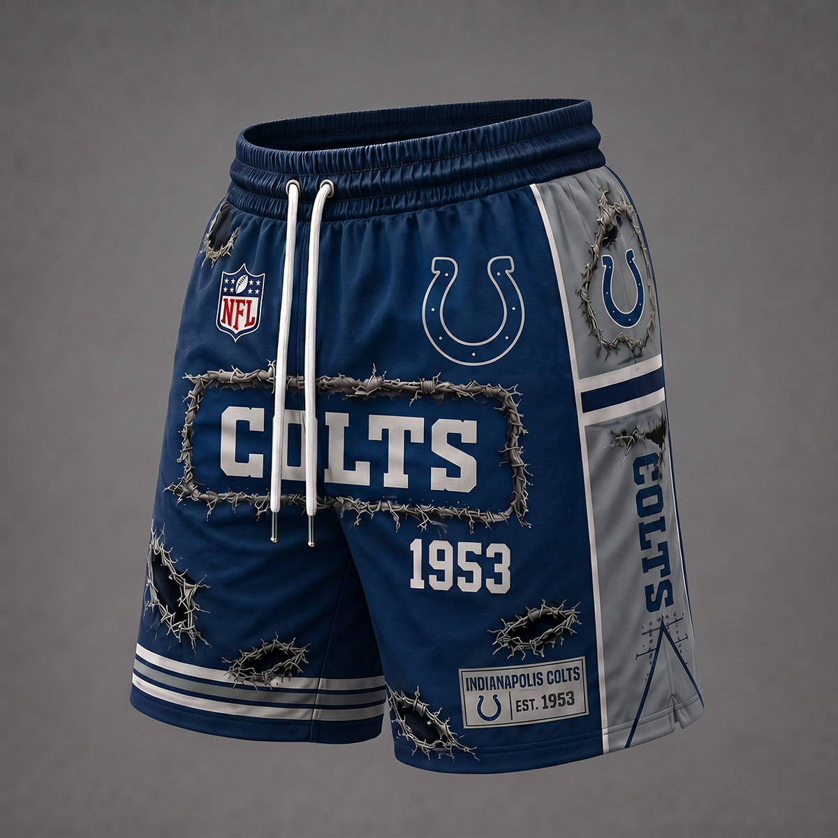 NFL x IND Distressed Shorts