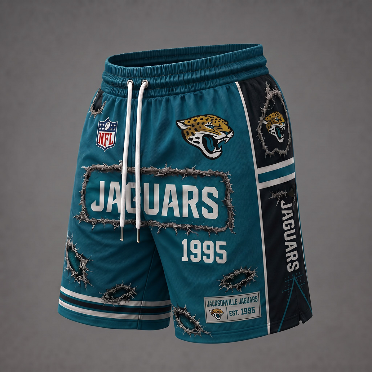 NFL x JAX Distressed Shorts