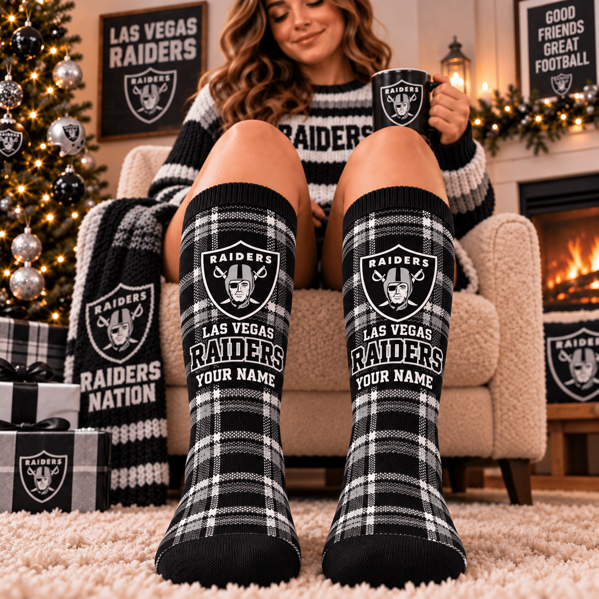 NFL x LV Personalized Name New Socks