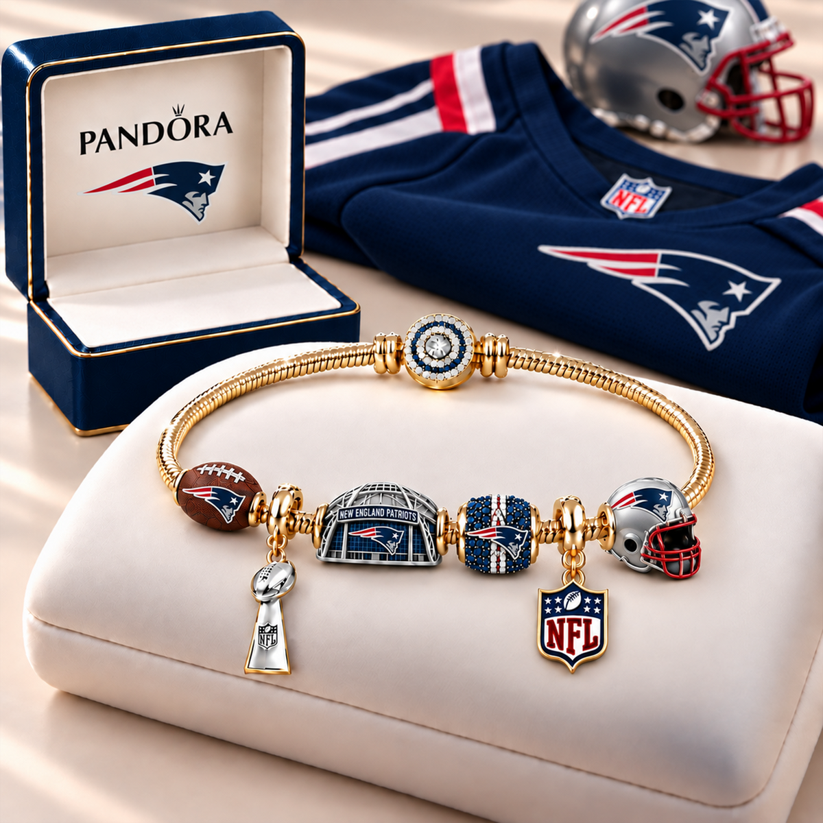 NFL x NE Charm Bracelet Set