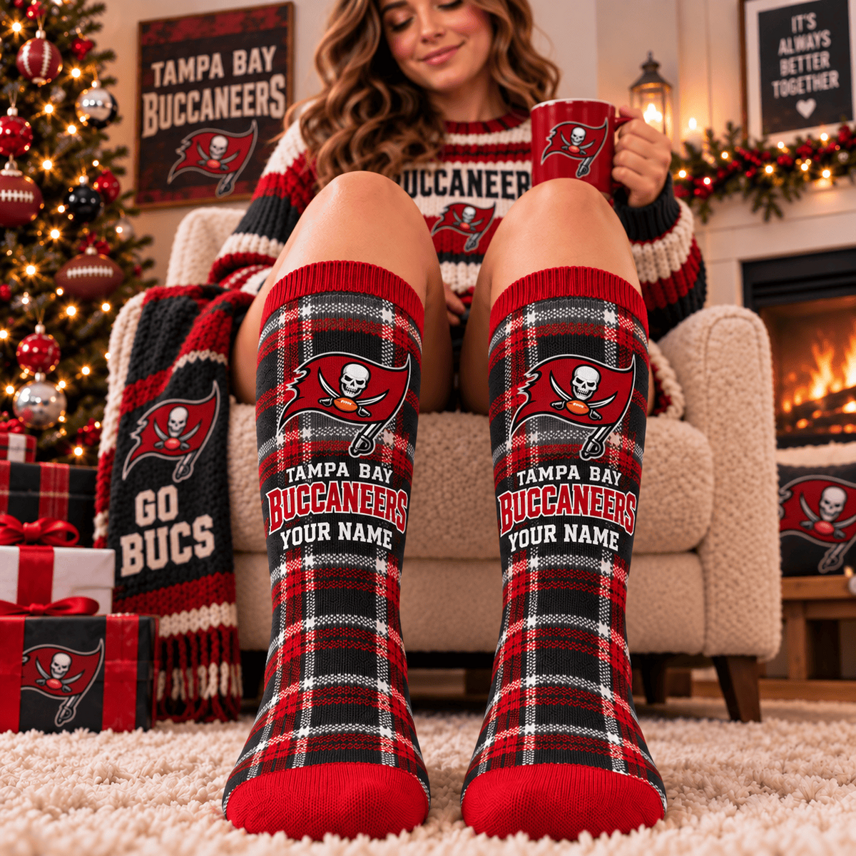 NFL x TB Personalized Name New Socks