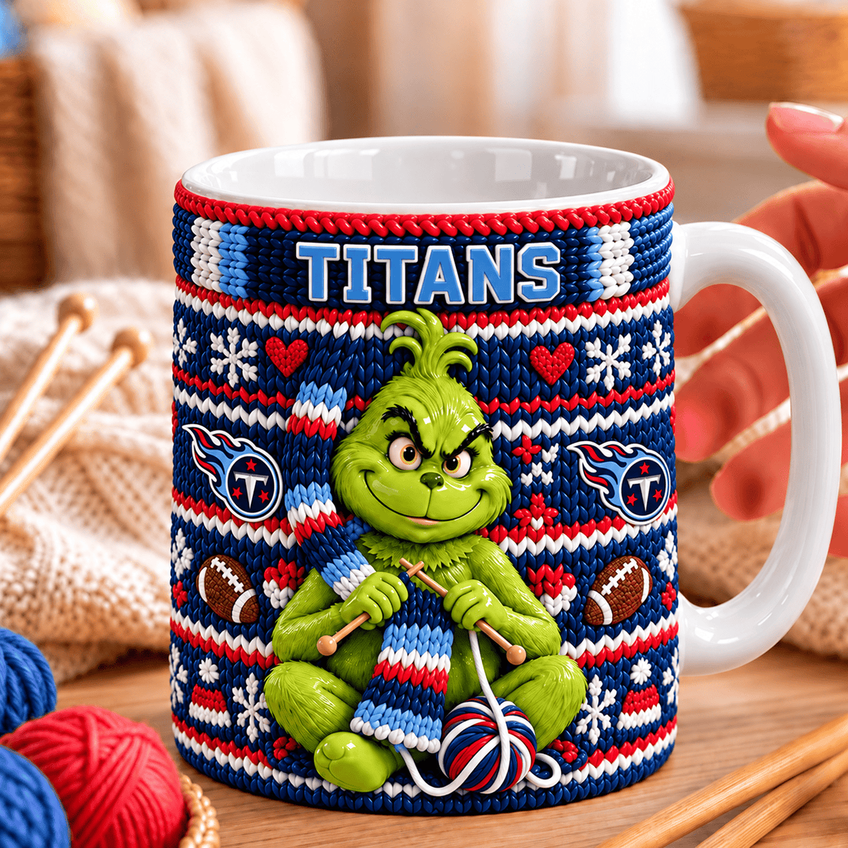 NFL x TEN Grinch Knitting Coffee Mug