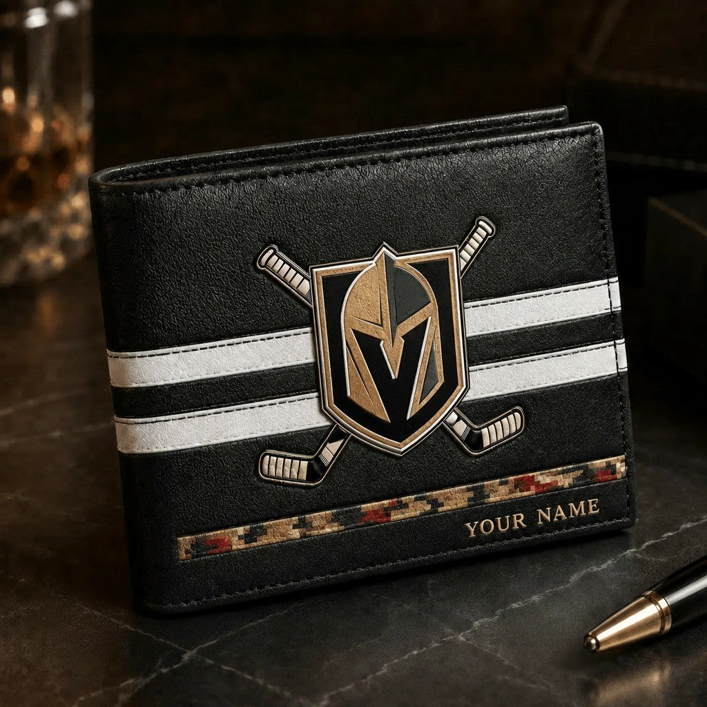 NHL x VEG Special Personalized Name Leather Wallet