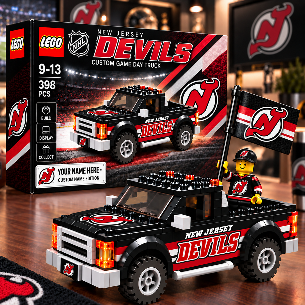 NJD x NHL Building Blocks Truck Toy Set V2