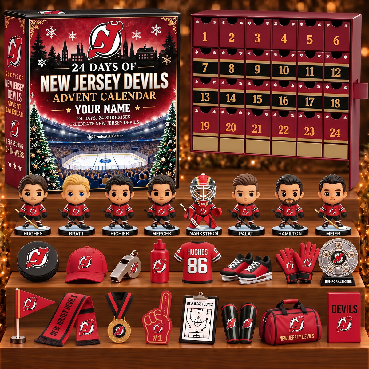NJD x NHL Game Day Premium Personalized 24 Days Of Advent Calendar