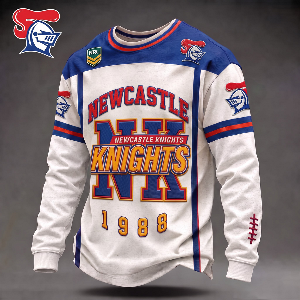 NK x Custom 1-of-1 Personalized NRL Team Vintage Distressed Long Sleeve Shirt