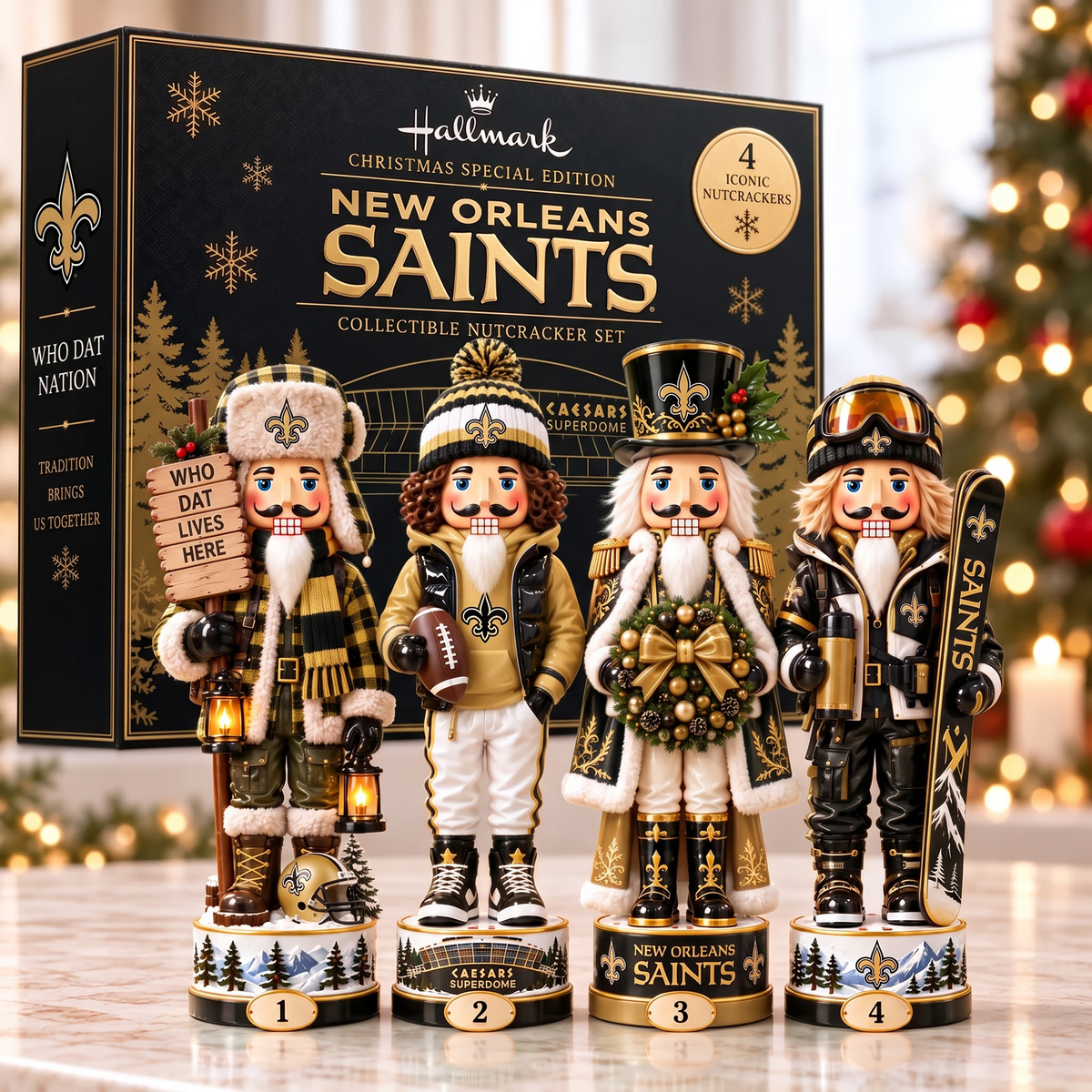 NO X Premium NFL Christmas Nutcracker Collector Set