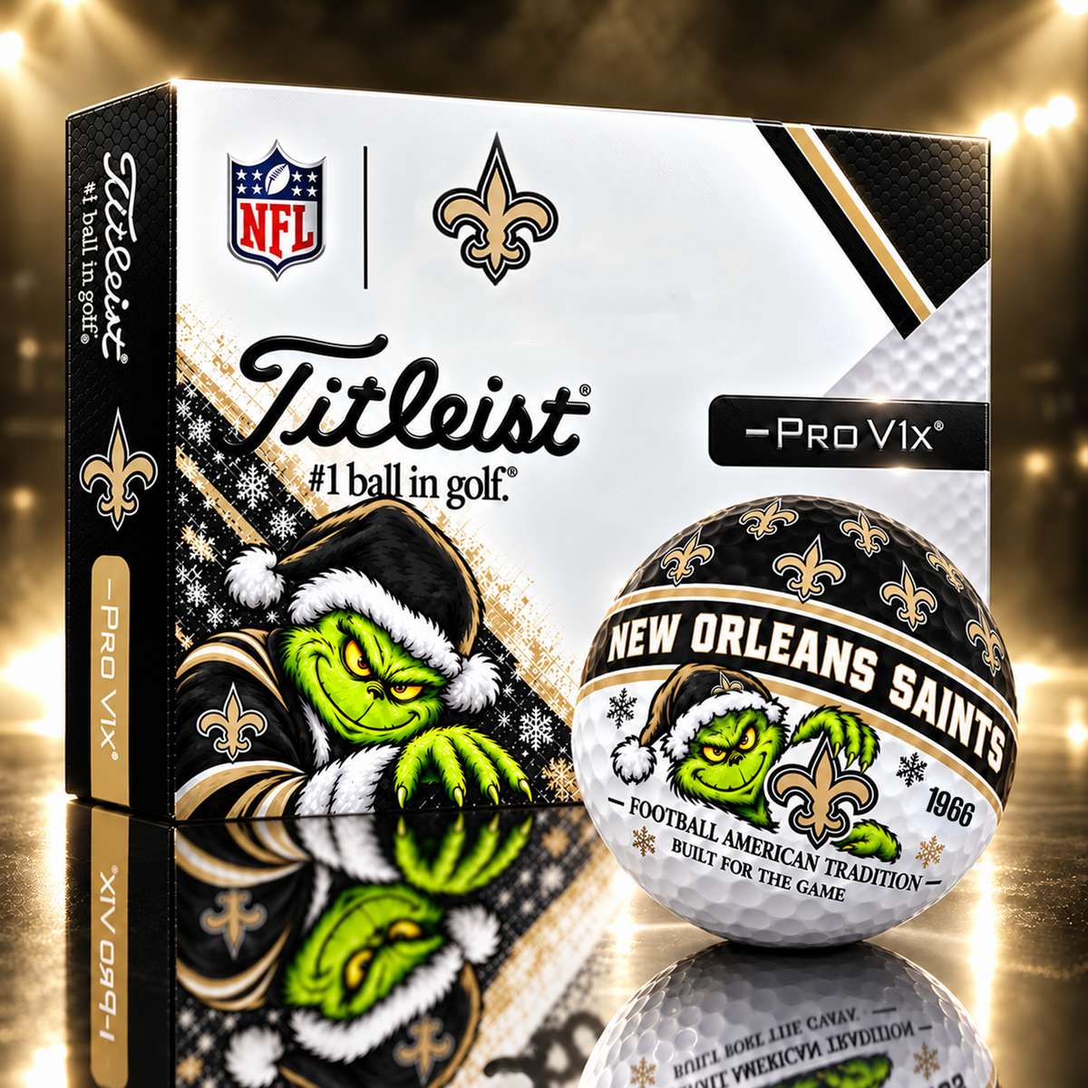NOS x NFL 1-OF-1 IN-HOUSE CRAFTED TITLEIST PRO V1X GOLF BALLS