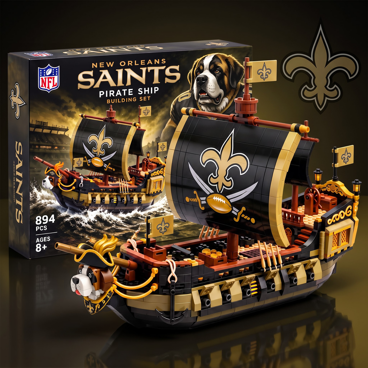 NOS x NFL 50th Anniversary Pirate Ship Building Set