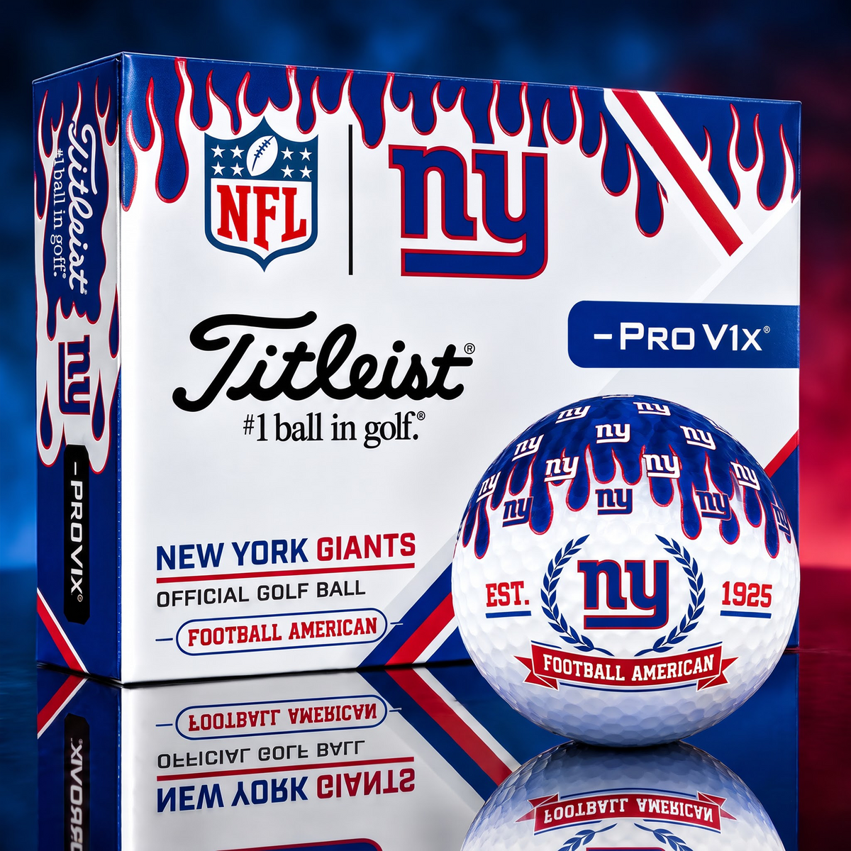 NYG X 1-of-1 Custom NFL Drip Style Golf Balls Gift For Golfer