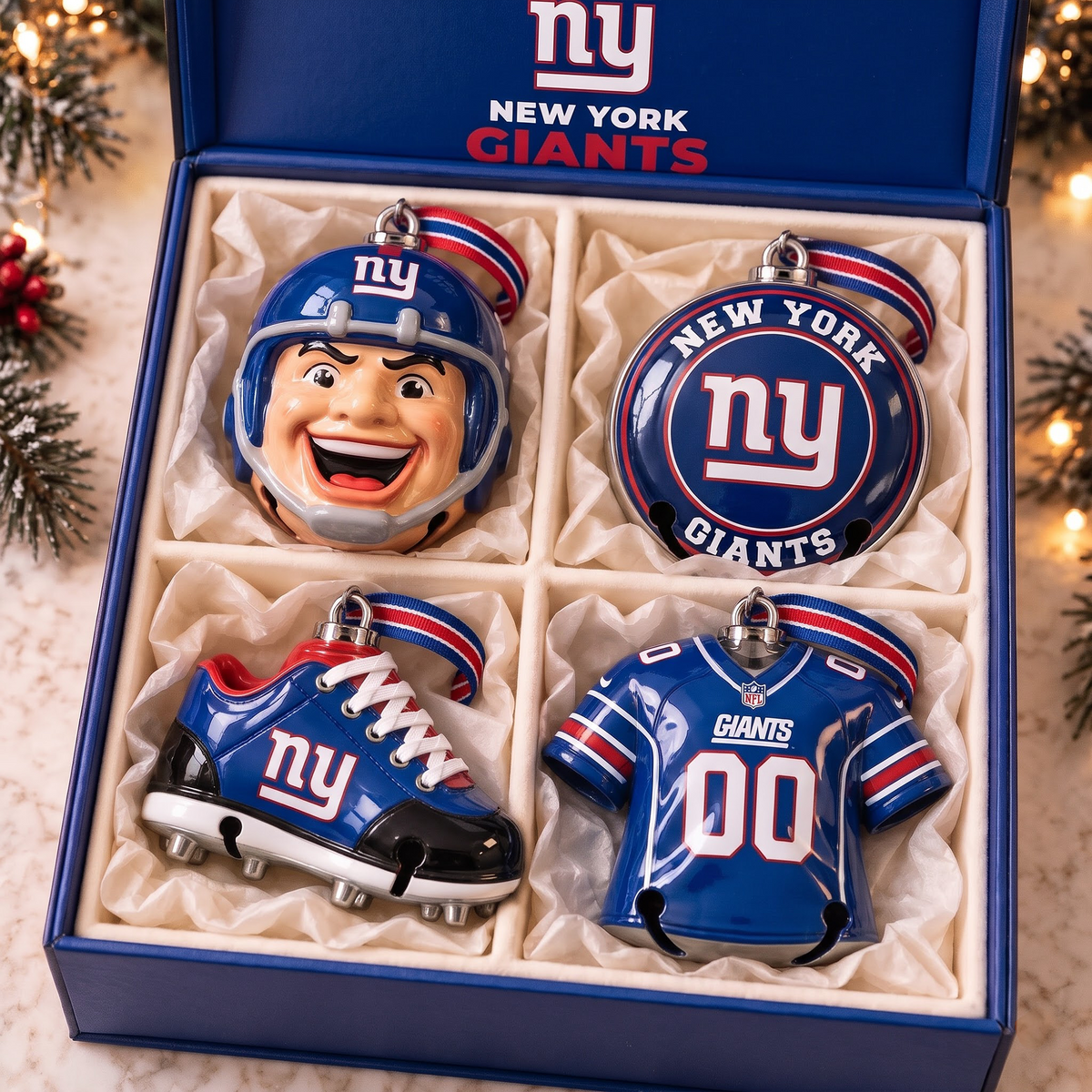 NYG X Premium NFL Christmas Bell Ornament