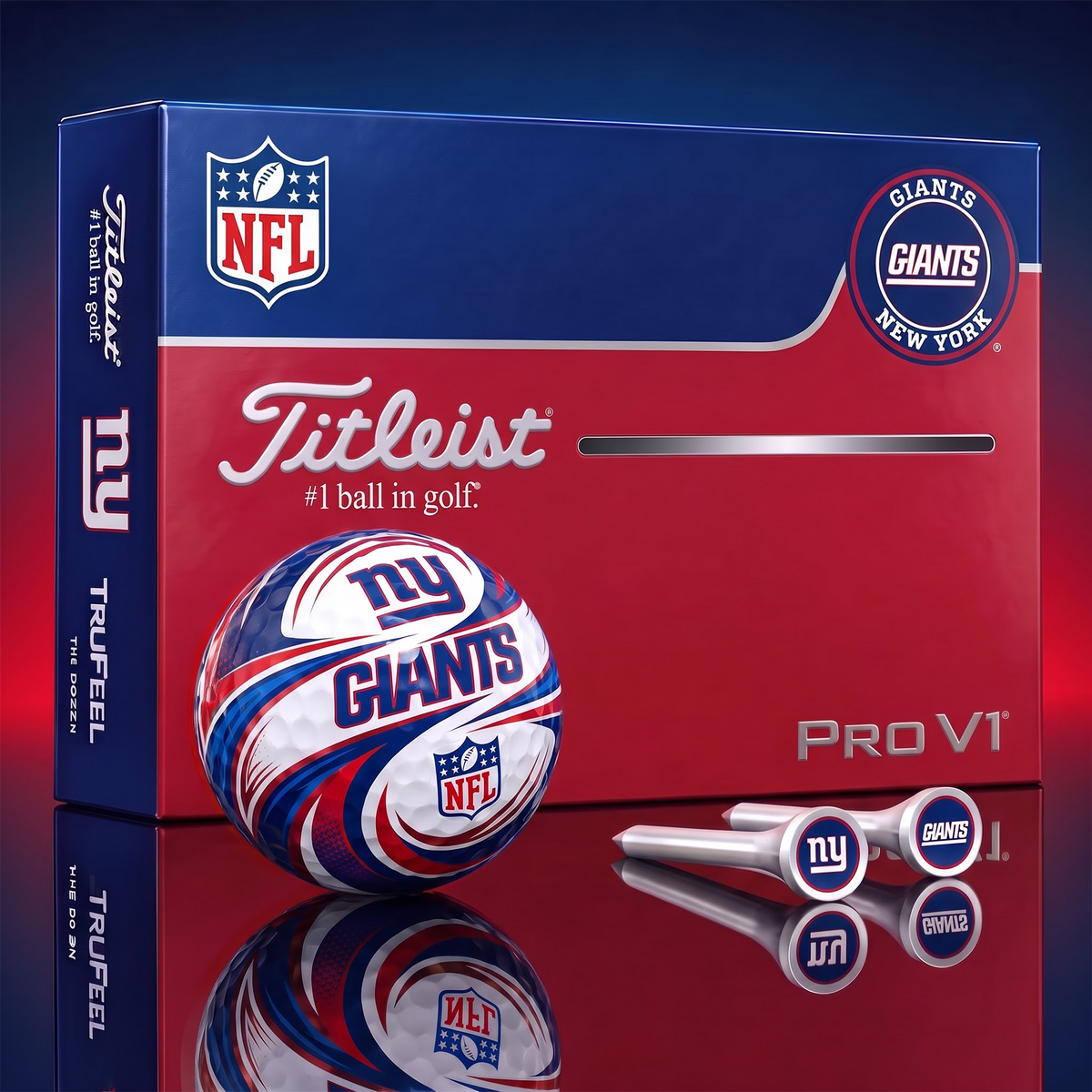NYG x 1-of-1 Custom NFL Golf Balls And Tees Gift Set