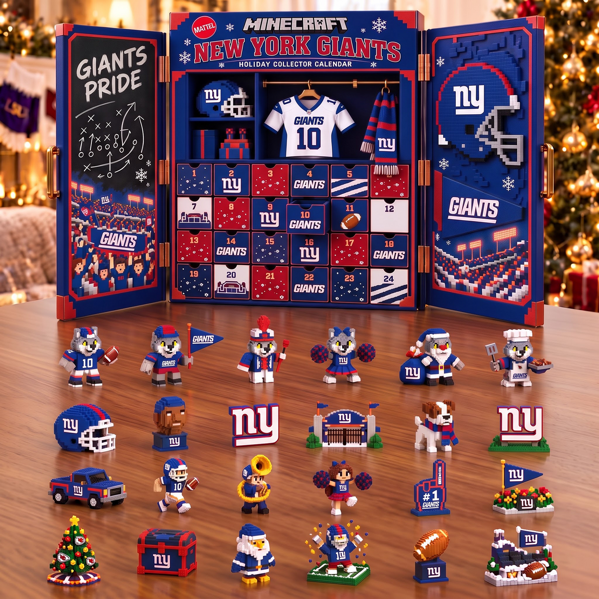 NYG x 1-of-1 Custom NFL Team Christmas Advent Calendar Blind Box Set