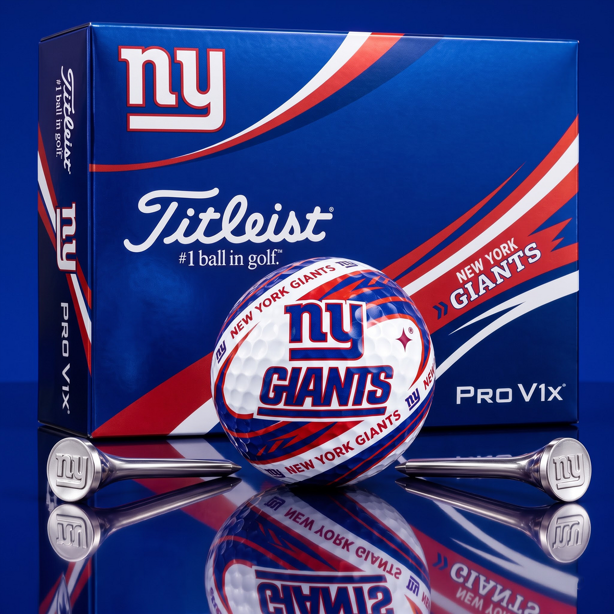 NYG x 1-of-1 NFLTitleist Pro V1x Golf Balls Set