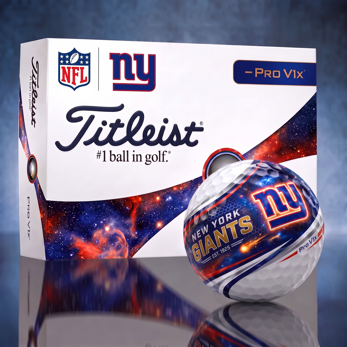 NYG x Custom 1-of-1 NFL Team Galaxy Titleist Golf Balls Set