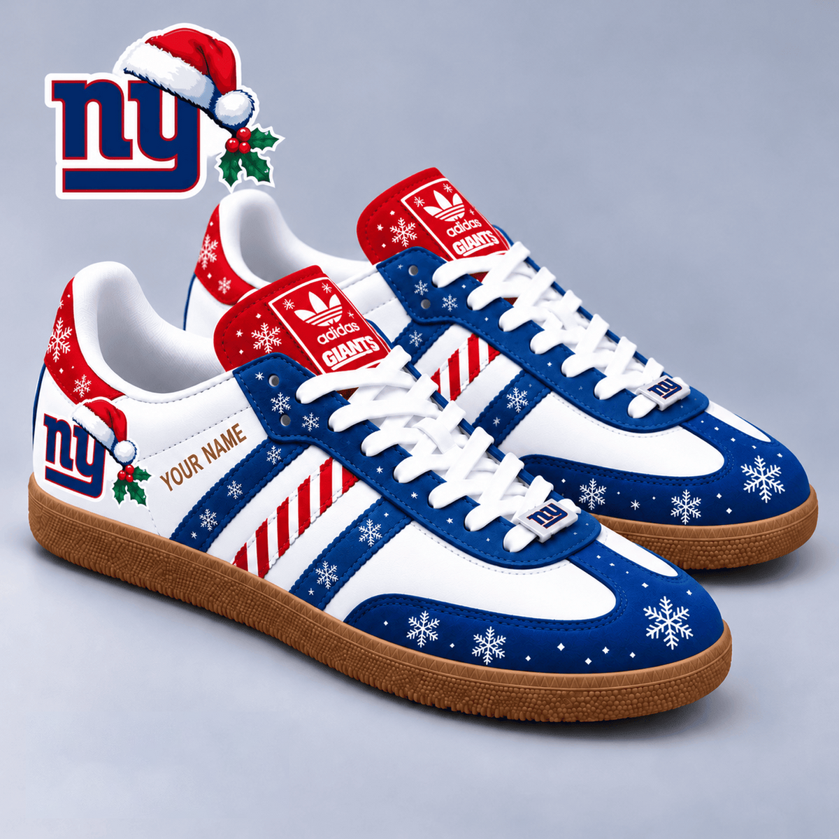 NYG x NFL Christmas Personalized Name Samba Shoes