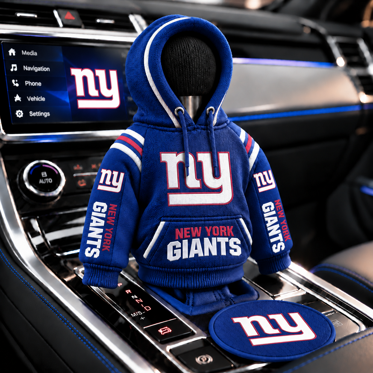 NYG x NFL Personalized Name Shift Knob Hoodie